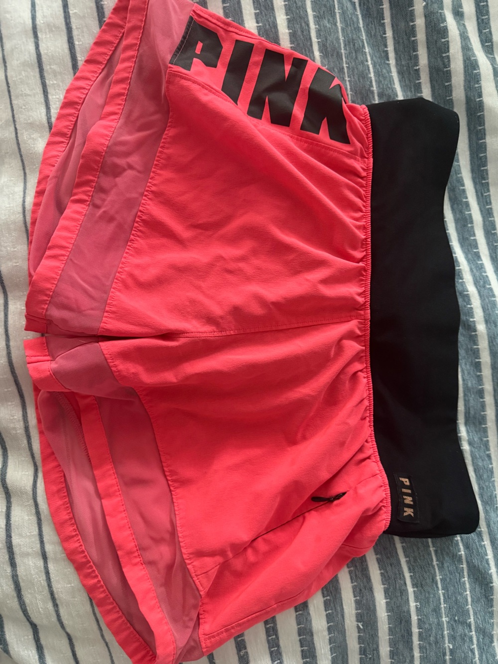 PINK Victoria's Secret pink mesh workout shorts small